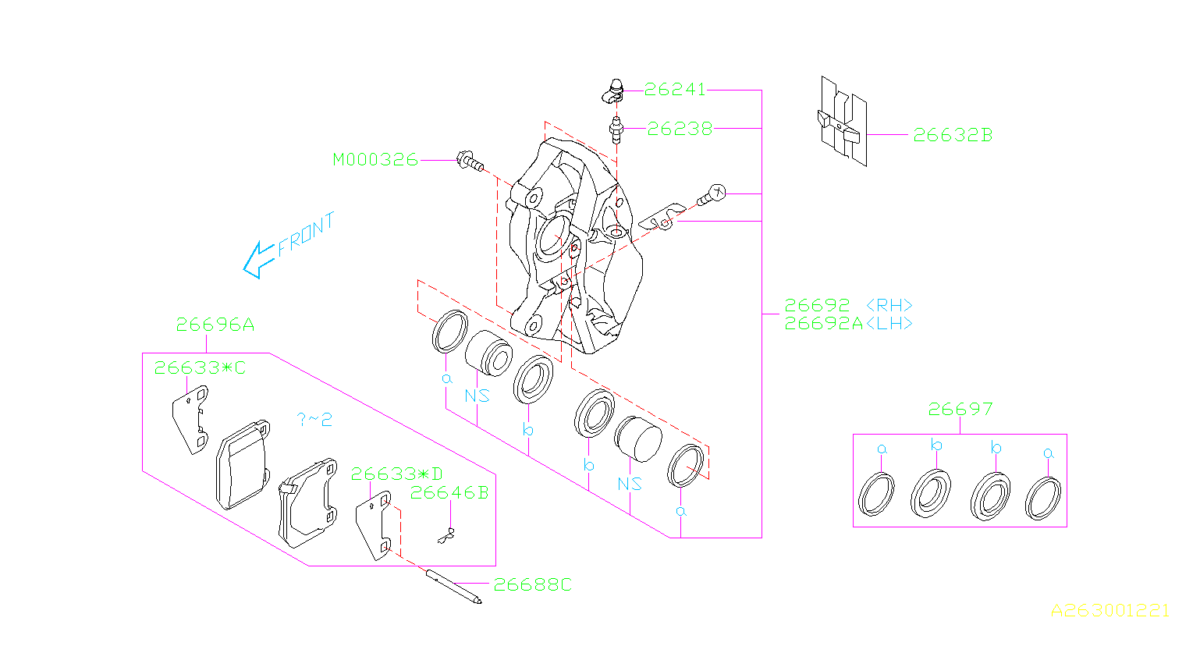 Тормозные колодки Subaru Brembo Gold-Black 2 поршня (задние) Hook Brakes Тормозная система Оригинальная запчасть Subaru